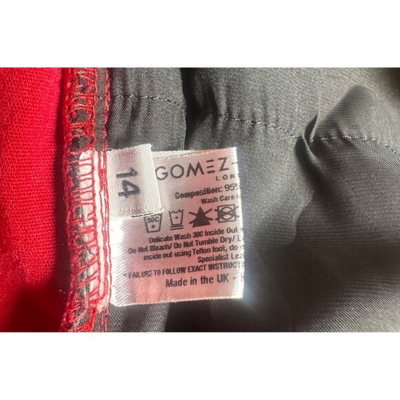 Gomez-Gracia London Unique Red Leather Pants, US8/UK14 - Picture 9 of 9